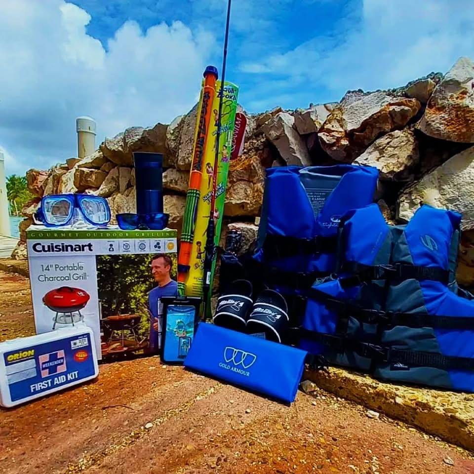 Cast nets and gear on the shelves at Duke Marine